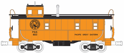 PGE Caboose , two road numbers 1833 and 1843. $ 104.99 each.