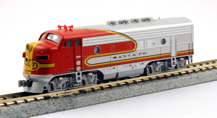 Santa Fe F3A (Warbonnet; silver, red)