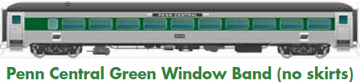 Penn Central Green Window Band (no skirts)
