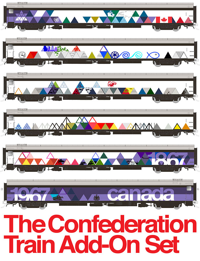 HO Scale Confederation Train Set - six car add-on