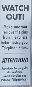 Remove Pin Warning Label