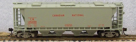 Canadian National, 6 Square Hatches, Grey with