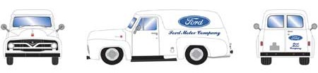 1955 Ford F-100 Panel truck. White with
