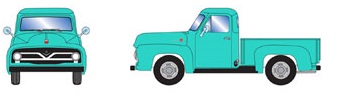 1955 Ford F-100 Pickup Truck - Jade