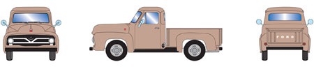 1955 Ford F-100 Pickup Truck. Tan