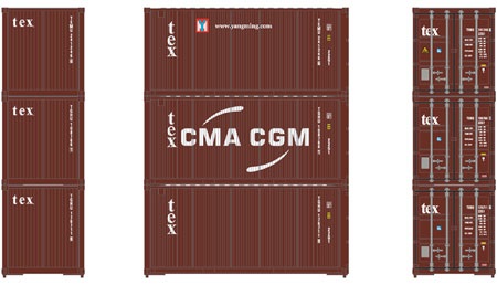 20' Bevel Container, TEX (3-Pack)