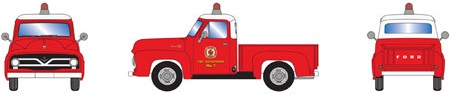 1955 Ford F-100 Pickup Truck. Fire