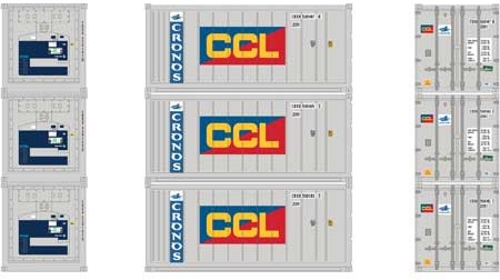 20' Reefer Container, Cronos/CCL (3-Pack)