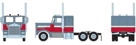Kenworth Tractor, Metallic Blue & Red