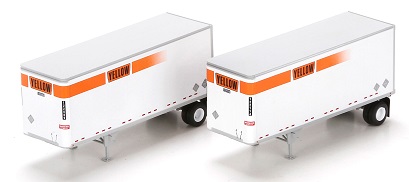 Two 28' Wedge Trailers & Dolly - Yellow