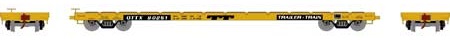 60' Flat Car, OTTX/Black Logo