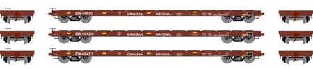 60' Flat Car, CN (3 pack)