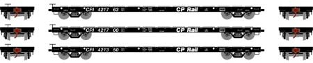 60' Flat Car, CP Rail (3 pack)