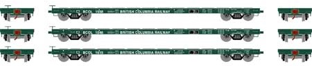 60' Flat Car, BCOL (3 pack)