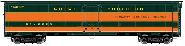ACF/REA Steel Express Reefer - Great
Northern REX (Omaha Orange, Pullman Green)