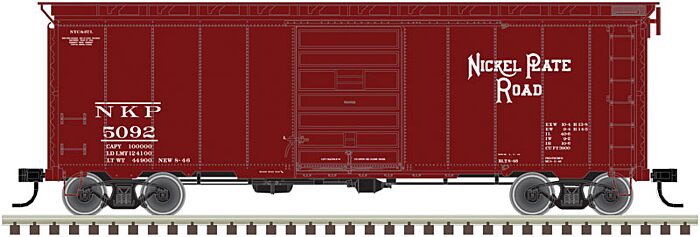 40' Postwar Boxcar w/7' Door - Nickel Plate