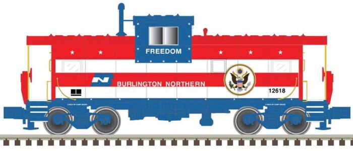 Burlington Northern (Bicentennial; red,