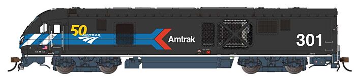 Siemens ALC-42 Charger -
WowSound(R) and DCC -- Amtrak (50th Anniversary Scheme; black, blue, white, red)