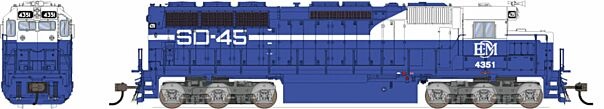 EMD SD45 Low-Nose w/Sound & DCC -
Paragon4(TM) - Electro-Motive Division (Demonstrator, blue, white)