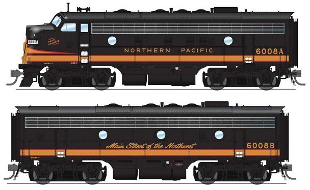 EMD F7 A-B Set (Dummy B) - Sound and DCC-
Northern Pacific (Pine Tree, black, yellow)