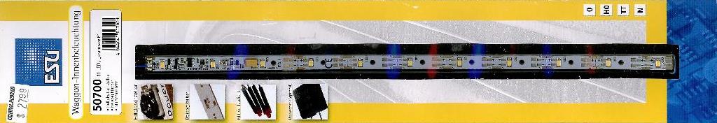 Interior lighting set including taillight,
255mm, separable, PowerPack option, 11 LED, warm white, gauge: N,TT, HO
