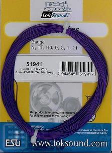  Thin cable, Diameter 0.5mm, AWG36, 2A,
 