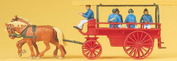 Emergency - Horse-Drawn Fire Equipment -- Flying Squad Personnel Wagon
