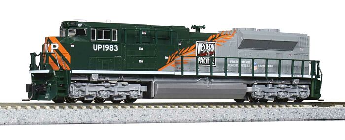  EMD SD70ACe - Standard DC -- Union
Pacific (Western Pacific Heritage Scheme, silver, green)

 