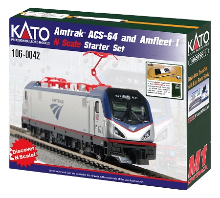  M1 Basic Oval w/ Kato Power Pack and
Amtrak ACS-64 Locomotive and cars

 