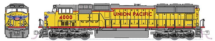  Union Pacific SD70M Flat Radiator

 