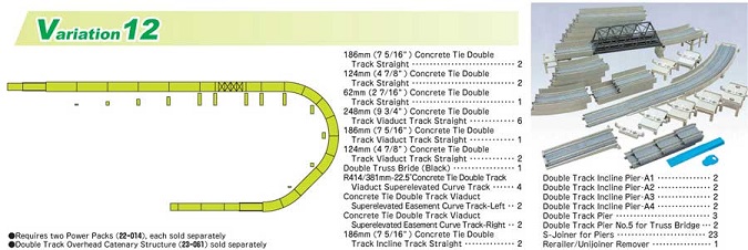  V12 Double Track Viaduct Set
 