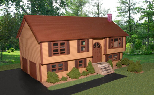 HO Oakland Raised Ranch House Kit
