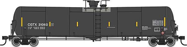 55' Trinity Modified 30,145-Gallon Tank
Car - Ready to Run - GATX Rail Canada (black, white; yellow conspicuity marks)
