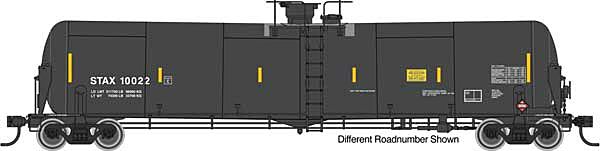 55' Trinity Modified 30,145-Gallon Tank
Car - Ready to Run - Stauffer Chemical Co. (black, white, yellow conspicuity marks)