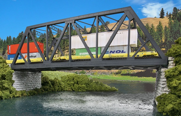  Modernized Double-Track Railroad Truss Bridge - Kit 